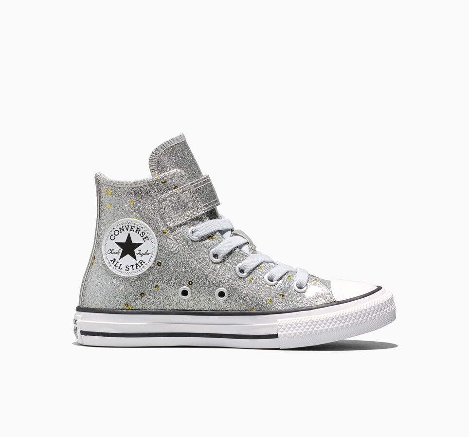 Chuck Taylor All Star Easy-On Glitter & Sequins Light Grey/Gold/Silver