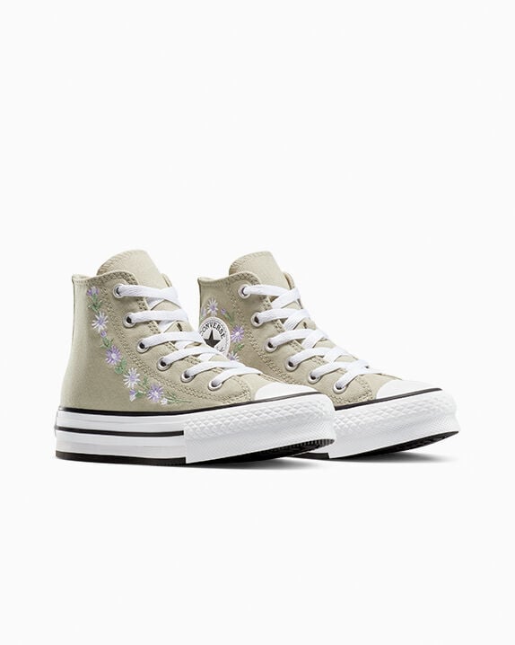 Chuck Taylor All Star EVA Lift Platform Embroidered Florals Little