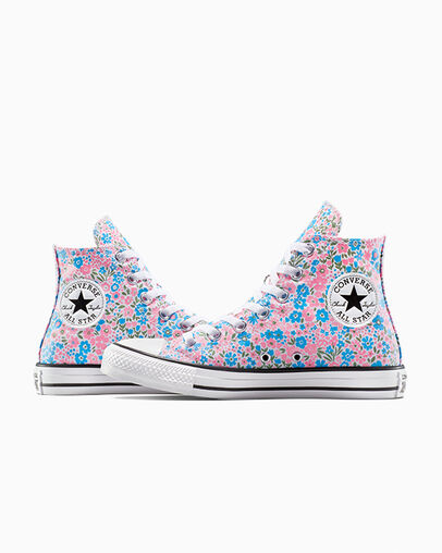 Chuck Taylor All Star Mini Flowers White/Gnarly Blue, Detail Angle View
