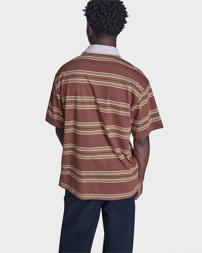 CONS Striped Polo Shirt Unearthed Multi, Detail View