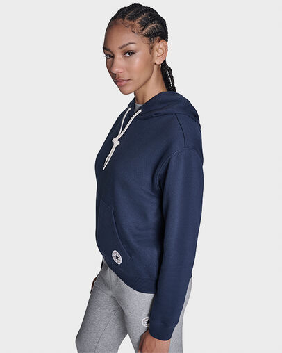 Chuck Taylor Patch Pullover Hoodie Converse Navy, Back View