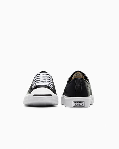 Jack Purcell Leather Black/White/White, Heel View