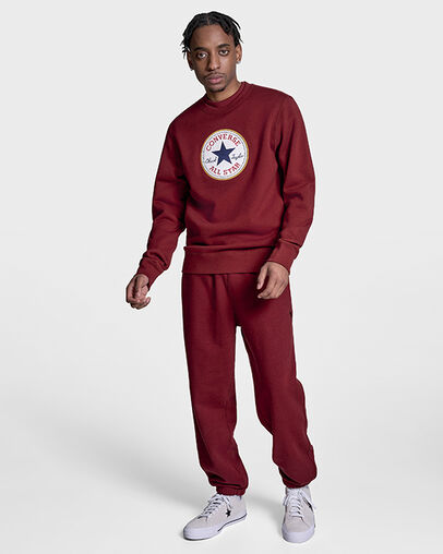 Chenille Patch Heritage Crew Neck Rottin Apple, Full Body View