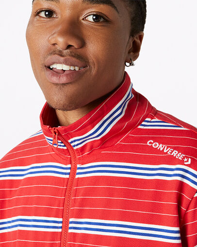 Twisted Varsity Half Zip Rugby University Red