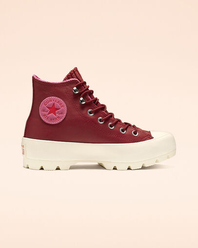 Chuck Taylor All Star GORE-TEX Lugged Waterproof Leather High Top Back Alley Brick/Habanero Red