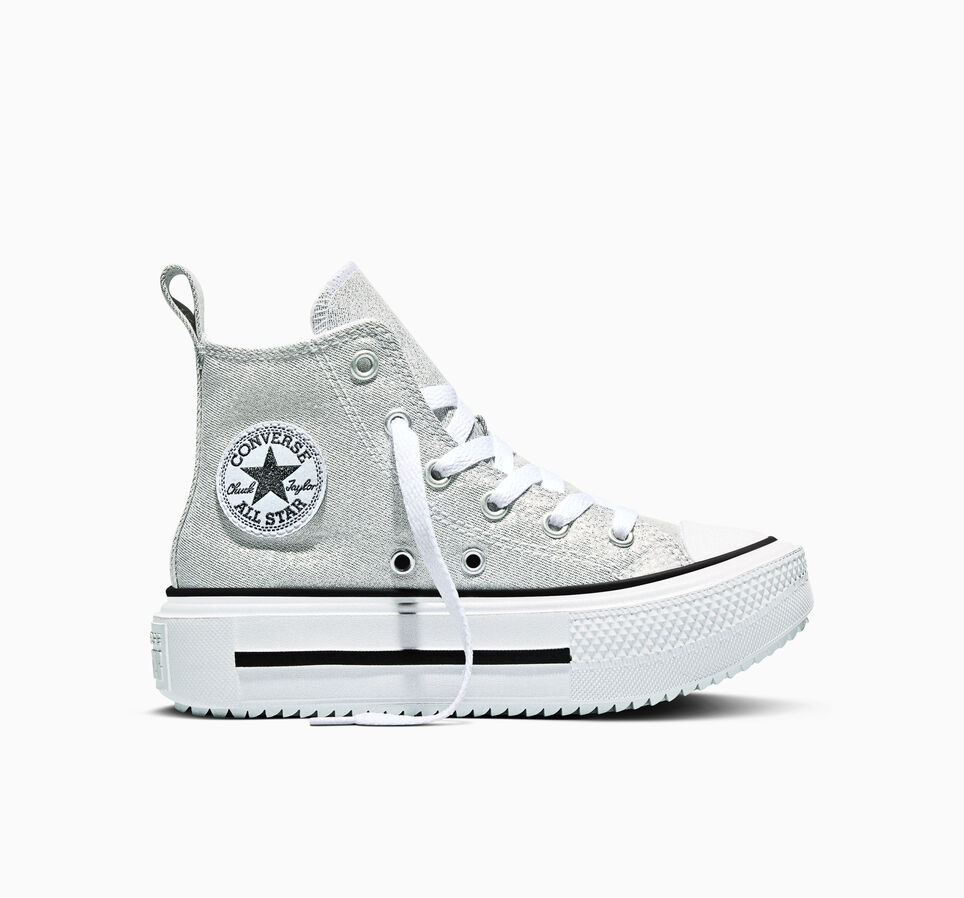 Chuck Taylor All Star Lift Double Stack Platform Shine Light Grey/Silver/White