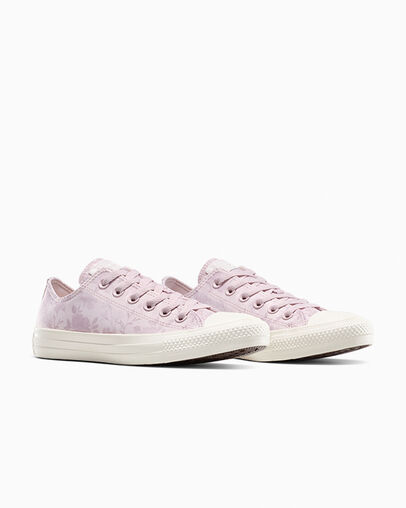 Chuck Taylor All Star Floral Satin Shy Flamingo/Egret, Top and Side View