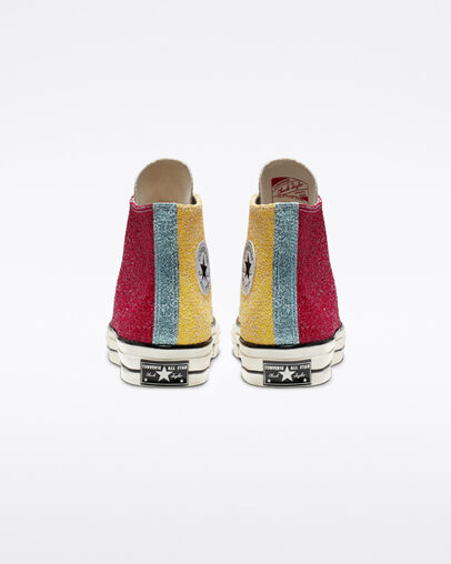 Converse x JW Anderson Glitter Chuck 70 High Top Barbados Cherry/Sulphur/Egret