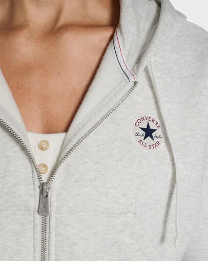 Retro Chuck Taylor Full-Zip Hoodie Lt Grey Heather