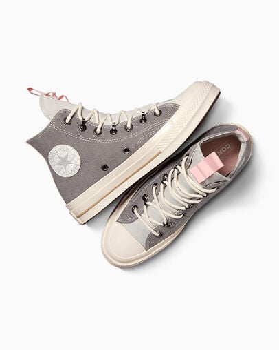 Chuck 70 Origin Story Grey/Donut Glaze, Angled View