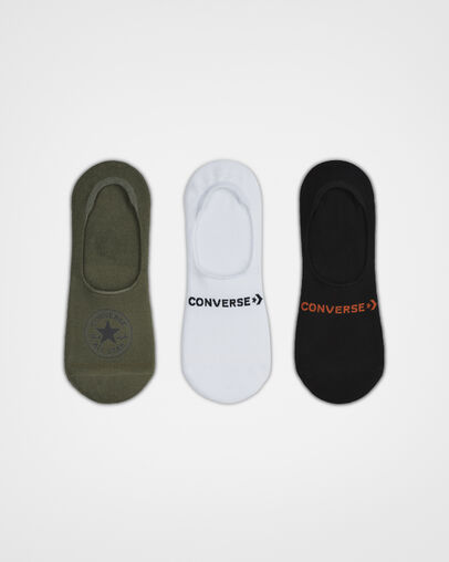 3-Pack Mixed Logo Made For Chucks Socks Field Surplus/White/Black, Front View