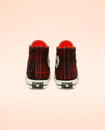 Plaid Chuck 70 Black/Bright Crimson/Egret
