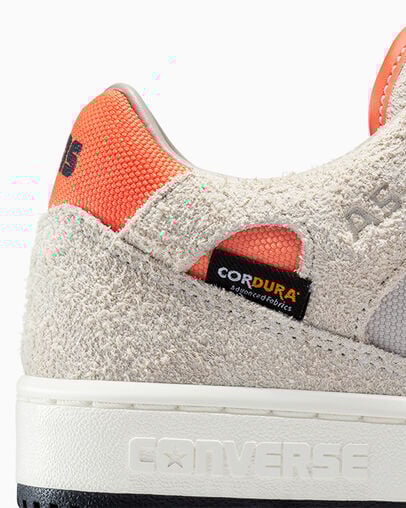 CONS AS-1 Pro Suede & Cordura Papyrus/Black/Vermillion Red, Detail Angle View