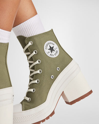 Chuck 70 De Luxe Heel Light Field Surplus/Egret, Reflective View