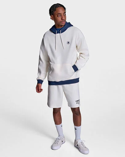 Chuck Taylor All Star Patch Hoodie Egret Mult, Back View