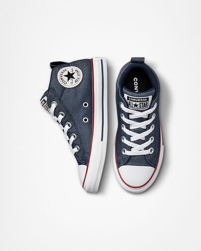 Chuck Taylor All Star Street Summer Twill Navy/Navy/White, Top and Side View