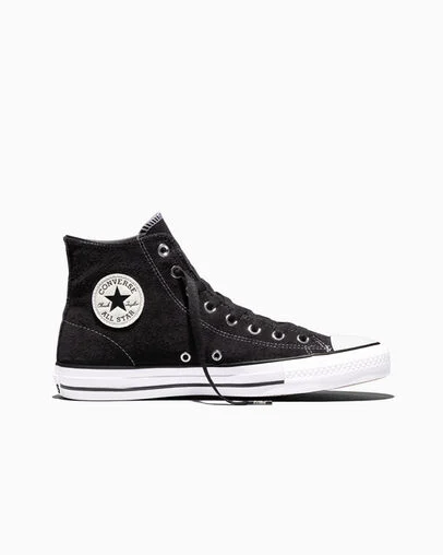 CONS Chuck Taylor All Star Pro Suede Black/Black/White, Outer Side View
