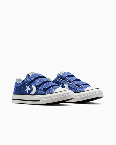 Star Player 76 Easy-On Blue/Vintage White/Black, Top and Side View