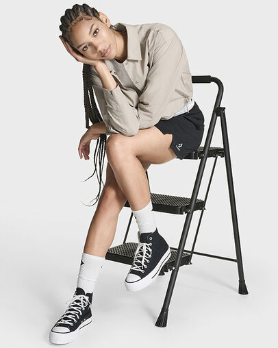 Cropped Parachute Shirt Papyrus