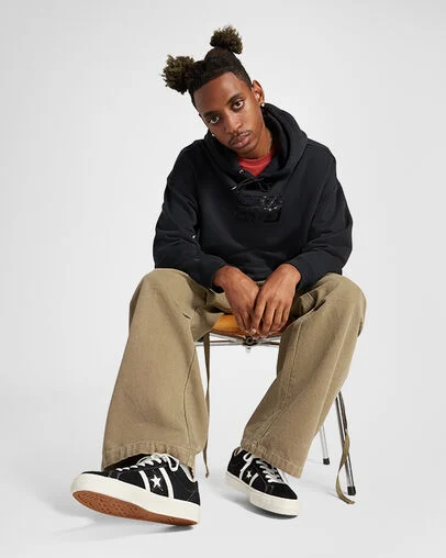 CONS One Star Academy Pro Suede Black/Egret/Egret, On Foot Shot 2