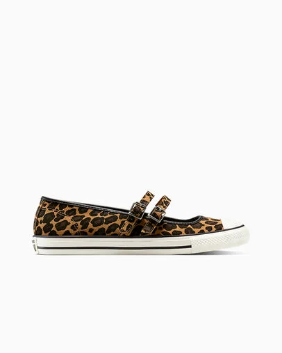 Chuck Taylor All Star Dainty Mary Jane Leopard Suede Incensed/Black/Egret, Outer Side View