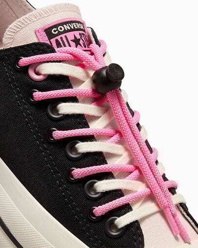 Chuck Taylor All Star Lift Platform Black & Pink Black/Fable Pink/Egret, Detail Angle View