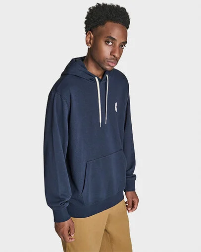 Chuck Taylor Patch Pullover Hoodie Converse Navy, Back View