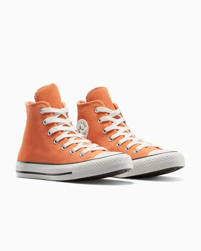 Chuck Taylor All Star Suede Pennant Orange/Egret/Black, Top and Side View