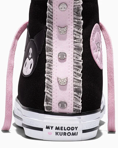 Converse x Hello Kitty&reg; and Friends Chuck Taylor All Star Kuromi&trade; Black/Pink/Brown, Detail Angle View