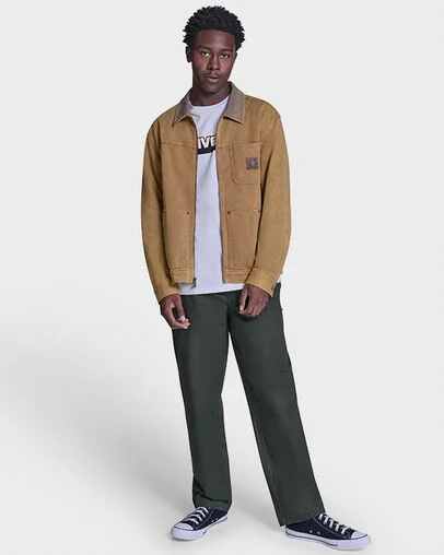 Essential Zip Jacket Honey Stick Brown, Full Body View