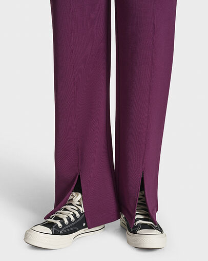Split Leg Knit Pant Frozen Acai, Detail View