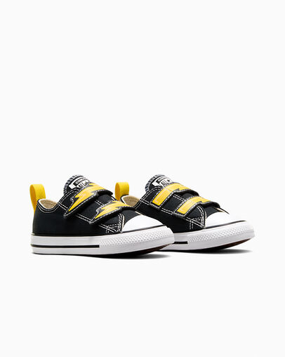 Chuck Taylor All Star Electric Bolt Easy-On Black/Golden Wren, Top and Side View