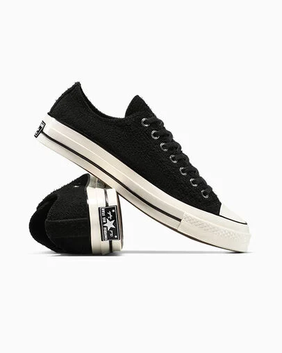 Chuck 70 Suede Black/Egret/Black, Detail Angle View