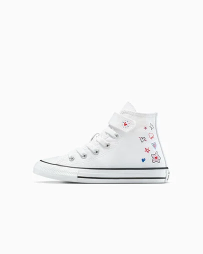Chuck Taylor All Star Easy-On Doodles White/Pink Frosting/My Jam, Inner Side View