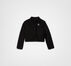 Cropped Sparkle Sherpa Chuck Taylor Patch Full Zip Black