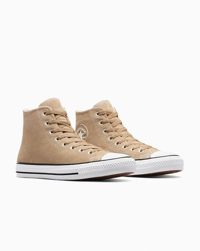 CONS Chuck Taylor All Star Pro Suede Nomad Khaki/White/Black, Top and Side View