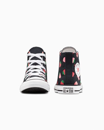 Chuck Taylor All Star Strawberries Black/Soft Red/Watermelon Pink, Heel View