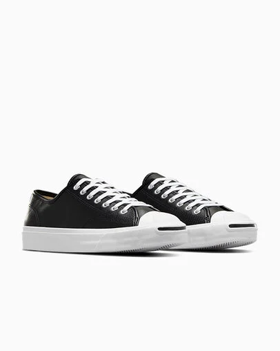 Jack Purcell Leather Black/White/White, Top and Side View