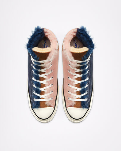 Shearling Chuck 70 Navy Blue/Baby Pink/Egret