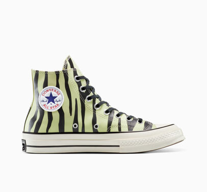 Glow-In-The-Dark Zebra Print Unisex High Top