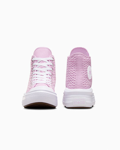 Chuck Taylor All Star Move Crochet Platform Stardust Lilac/Stardust Lilac, Heel View