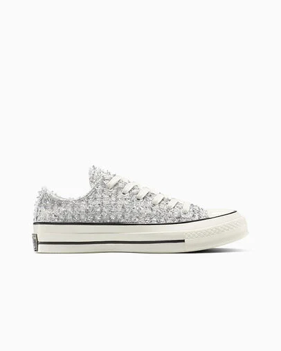 Chuck 70 Metallic Tweed Barely Grey/Egret/Black, Outer Side View