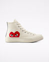 Converse x Comme des Gar&ccedil;ons PLAY Chuck 70 Milk/White/High Risk Red