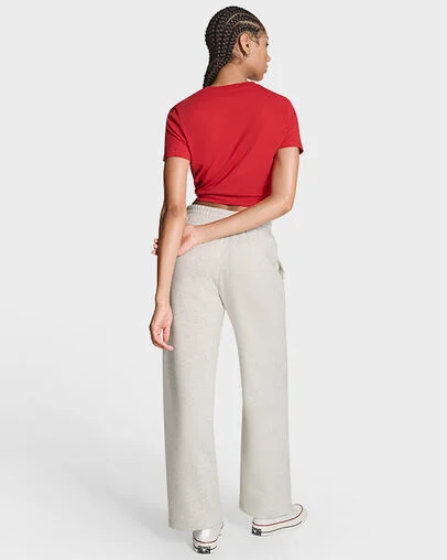 Barrel Leg Sweatpants Lt Grey Heather, Detail View