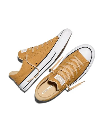 Chuck Taylor All Star Malden Street Canvas & Suede Honey Stick Brown/Hay Day Brown/White, Angled View