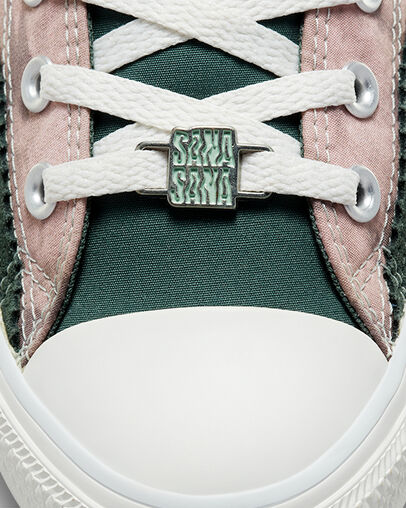 Chuck Taylor All Star Mi Gente Mi Folclore Vintage Green/Vintage White, Detail Angle View