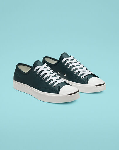 Seasonal Color Leather Jack Purcell Faded Spruce/White/White