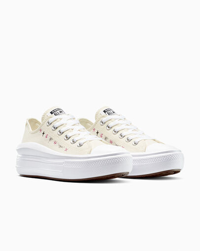 Chuck Taylor All Star Move Platform Celestial Egret/White/Cactus Bud, Top and Side View
