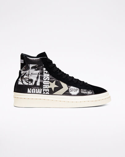 Converse x Pleasures Pro Leather Black/White/Egret