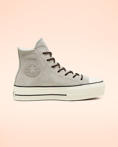 Sherpa Chuck Taylor All Star Platform Wolf Grey/Egret/Black
